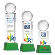 Pickleball VividPrint Award on Belcroft Base - Green - Full Color Awards
