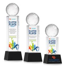 Pickleball VividPrint Award on Belcroft Base - Black - Full Color Awards