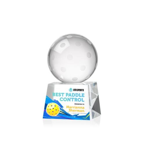 Recognition Awards - Crystal Awards - Pickleball VividPrint&trade; Award on Robson Base