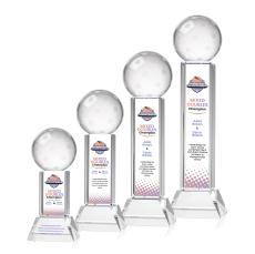 Pickleball VividPrint Award on Stowe Base - Clear - Coach Awards