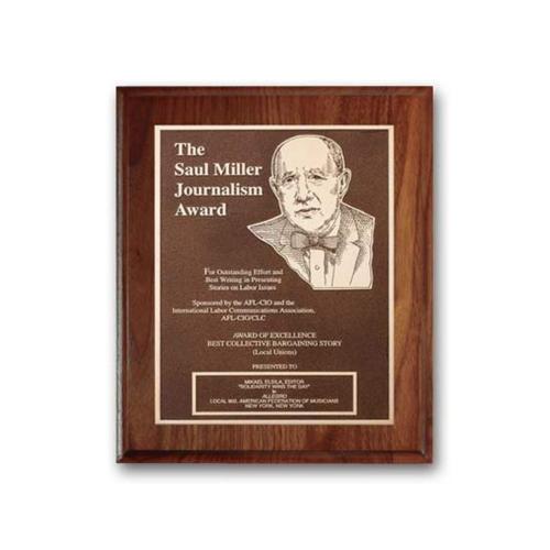 Double Etch Plaq - Walnut Cove Edge Plaque Awards - Retirement Plaques - Double Etch Plaq - Walnut Cove Edge