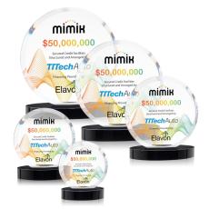 Matlow Circle VividPrint Award - Black - Full Color Awards