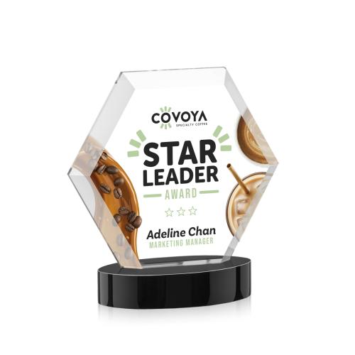 Recognition Awards - Crystal Awards - Barnett  VividPrint&trade; Award on Alberton Base - Black