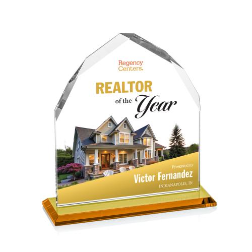 Recognition Awards - Crystal Awards - Montibello VividPrint&trade; Award - Amber