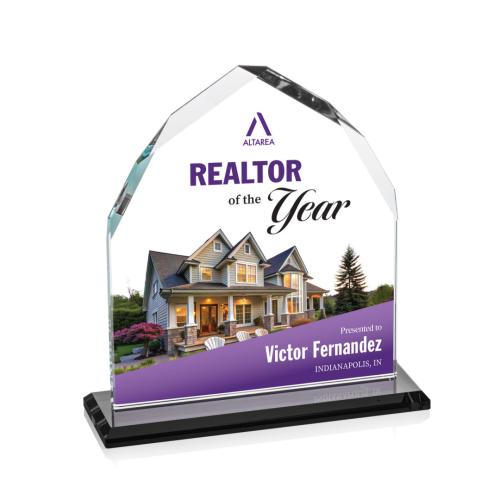 Recognition Awards - Crystal Awards - Montibello VividPrint&trade; Award - Black