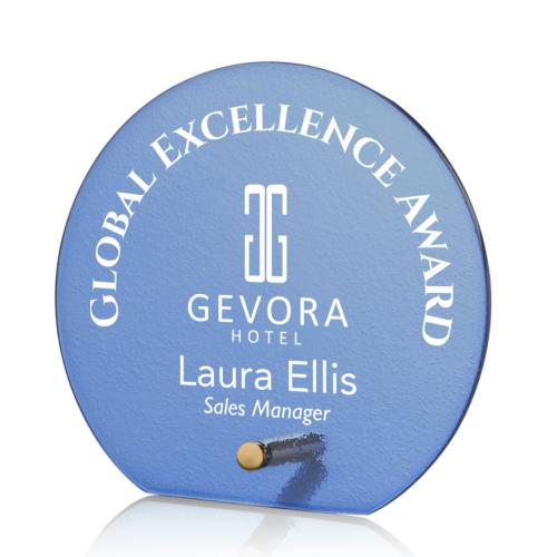 Recognition Awards - Glass Awards - Atchison Blue Circle Award - Gold