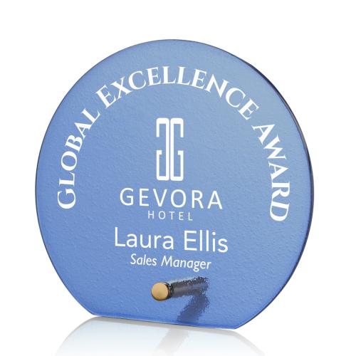 Recognition Awards - Glass Awards - Atchison Blue Circle Award - Gold