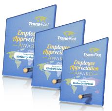 Atchison Blue Slant VividPrint Award - Gold - Recognition Awards