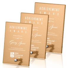 Atchison Russet Rectangle Award - Silver - Metal & Glass Awards