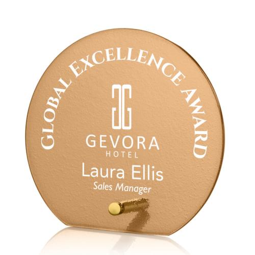 Recognition Awards - Glass Awards - Atchison Russet Circle Award - Gold
