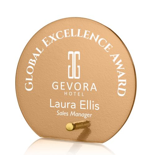 Recognition Awards - Glass Awards - Atchison Russet Circle Award - Gold