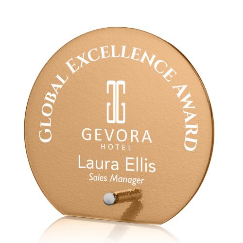 Recognition Awards - Glass Awards - Atchison Russet Circle Award - Silver