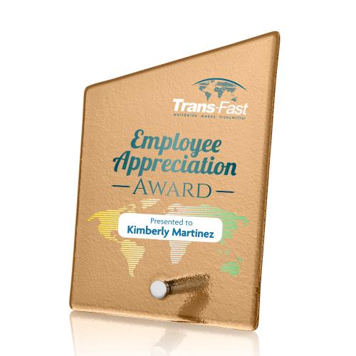 Recognition Awards - Glass Awards - Atchison Russet Slant VividPrint&trade; Award - Silver