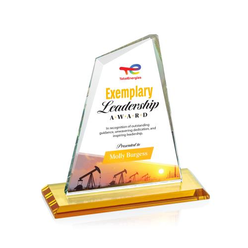 Recognition Awards - Crystal Awards - Summit VividPrint&trade; Award - Amber