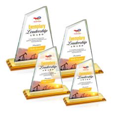 Summit VividPrint Award - Amber - Yellow Crystal Awards