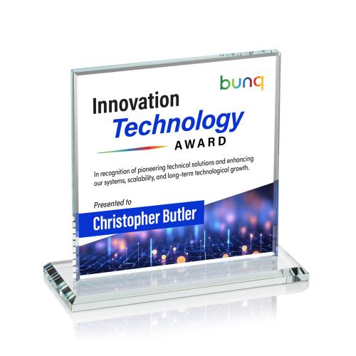 Recognition Awards - Crystal Awards - Sahara VividPrint&trade; Award - Clear