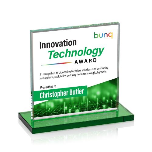 Recognition Awards - Crystal Awards - Sahara VividPrint&trade; Award - Green