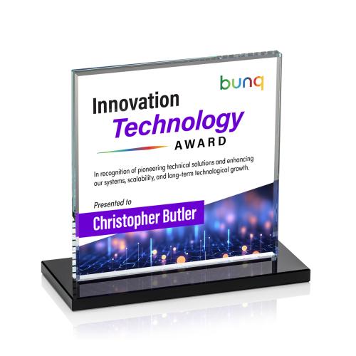 Recognition Awards - Crystal Awards - Sahara VividPrint&trade; Award - Black