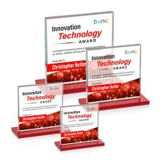 Sahara VividPrint Award - Red - Square Awards