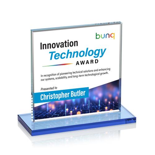 Recognition Awards - Crystal Awards - Sahara VividPrint&trade; Award - Sky Blue