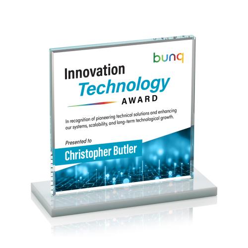 Recognition Awards - Crystal Awards - Sahara VividPrint&trade; Award - White