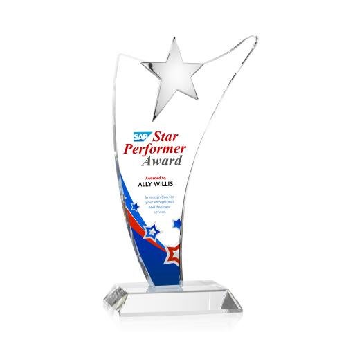 Recognition Awards - Crystal Awards - Atkinson Chrome Star VividPrint&trade; Award