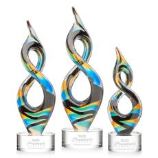 Cosenzo Award on Marvel Base - Clear - Art Glass Awards