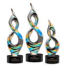 Cosenzo Award on Marvel Base - Black - Art Glass Awards