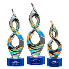 Cosenzo Award on Marvel Base - Blue - Art Glass Awards