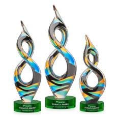 Cosenzo Award on Stanrich Base - Green - Art Glass Awards