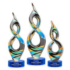 Cosenzo Award on Stanrich Base - Blue - Art Glass Awards