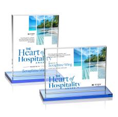 Emperor VividPrint Award - Sky Blue (Horiz) - Crystal Awards