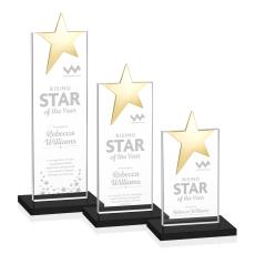 Bryanston Gold Star Award - Black - Crystal Awards
