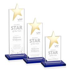 Bryanston Gold Star Award - Blue - Crystal Awards