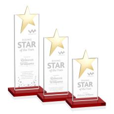 Bryanston Gold Star Award - Red - Crystal Star Awards