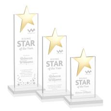Bryanston Gold Star Award - White - Crystal Pillar Awards