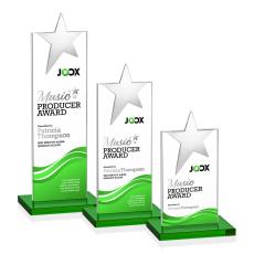 Bryanston Chrome Star VividPrint Award - Green - Star Awards
