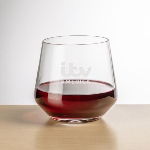 Corporate Gifts - Barware - Wine & Champagne - Wine Glasses - Sturgis Stemless Wine - 13oz - Deep Etch