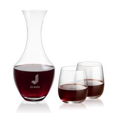 Oldham Carafe & Crestview Stemless Wine - Glasses Sets