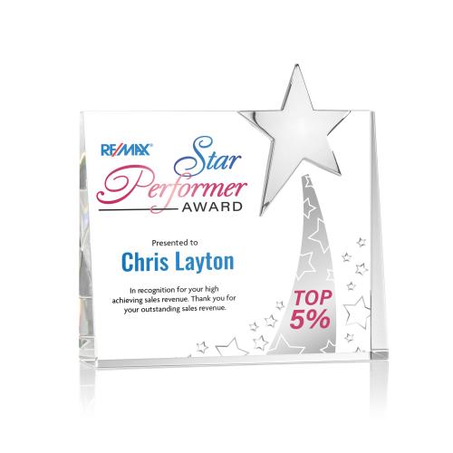 Recognition Awards - Crystal Awards - Bradenton Chrome Star VividPrint&trade; Award