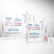 Bradenton Chrome Star VividPrint Award - Crystal Awards