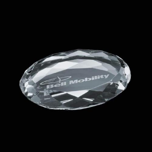 Recognition Awards - Crystal Awards - Crystal Paperweights - Amherst Paperweight - Oval