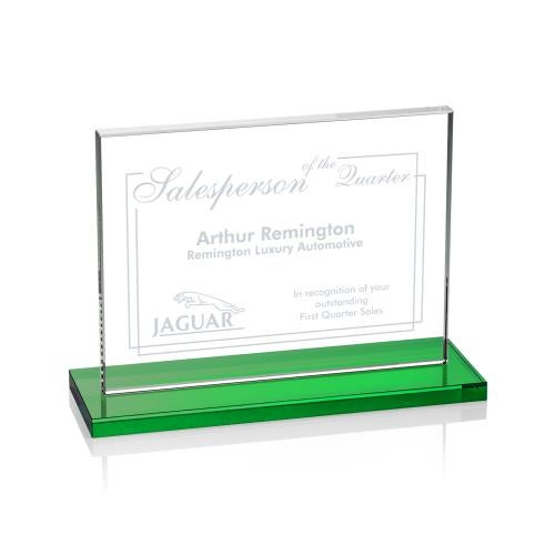 Recognition Awards - Crystal Awards - Emperor Award - Green (Horiz)