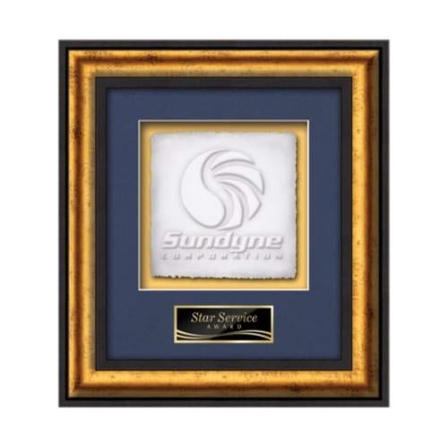 Grazia - Black/Gold Plaque Awards - Framed Awards & Plaques - Grazia - Black/Gold
