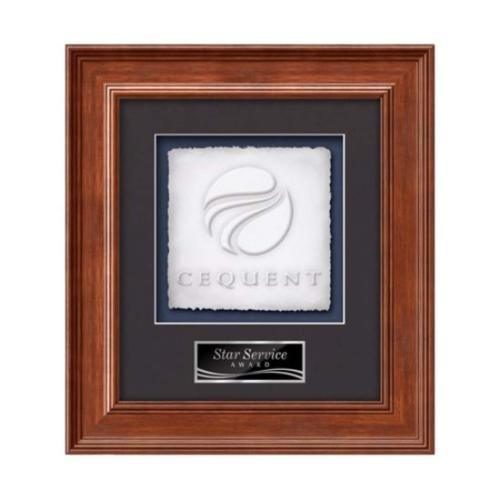 Plaque Awards - Framed Awards & Plaques - Calder -  Light Walnut