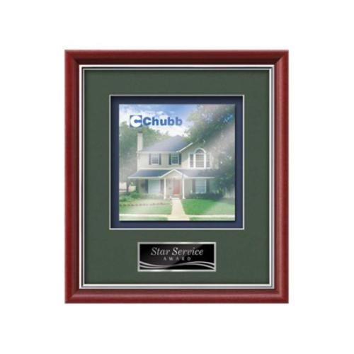 Baron - Mahogany/Silver Plaque Awards - Framed Awards & Plaques - Baron - Mahogany/Silver
