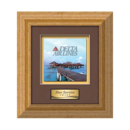 Plaque Awards - Framed Awards & Plaques - Terrene - Antique Gold