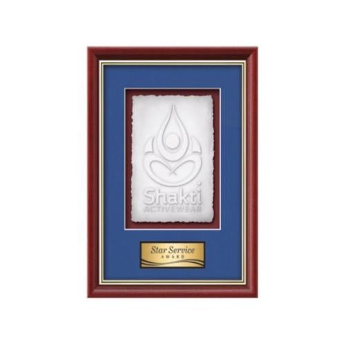 Plaque Awards - Framed Awards & Plaques - Baron -  Mahogany/Gold