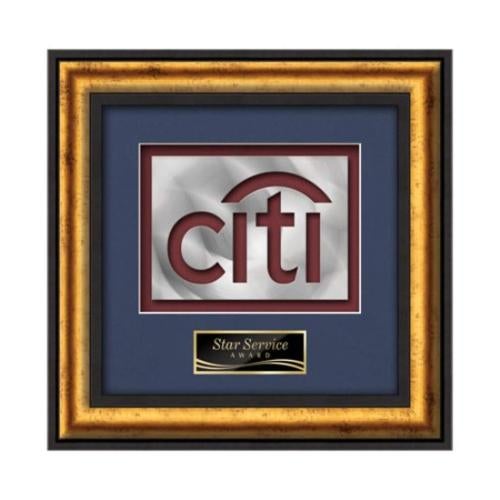 Plaque Awards - Framed Awards & Plaques - Grazia Aquashape&trade; Award - Black/Gold