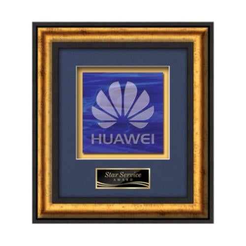 Grazia Stained Glass - Black/Gold Plaque Awards - Framed Awards & Plaques - Grazia Stained Glass - Black/Gold